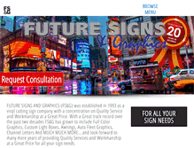 Tablet Screenshot of futuresignsandgraphics.com